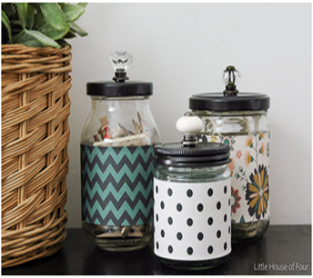 You can turn pickle jars into apothecary jars