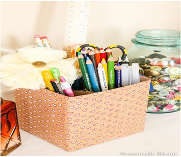 You can use the tissue box as repurpose for home office essentials